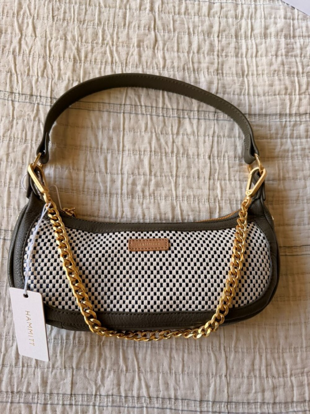 Hammitt Becker Small Meadow Weave/Gold Bag + Gold Chain Strap – NWT